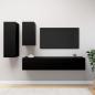 Preview: ARDEBO.de - 4-tlg. TV-Schrank-Set Schwarz Holzwerkstoff