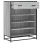Preview: Schuhschrank Grau Sonoma 75x38x97,5 cm Holzwerkstoff Metall