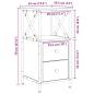 Preview: Nachttische 2 Stk. Artisan-Eiche 34x35,5x70 cm Holzwerkstoff