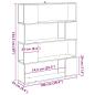 Preview: Bücherregal/Raumteiler Altholz-Optik 100x24x124,5 cm