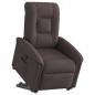 Preview: ARDEBO.de - Relaxsessel mit Aufstehhilfe Dunkelbraun Stoff
