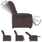 Preview: Relaxsessel mit Aufstehhilfe Dunkelbraun Stoff