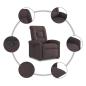 Preview: Relaxsessel mit Aufstehhilfe Dunkelbraun Stoff