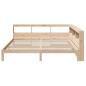 Preview: Massivholzbett mit Regal ohne Matratze 200x200 cm Kiefernholz