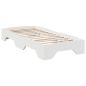 Preview: Massivholzbett ohne Matratze Stapelbar Weiß 90x190 cm