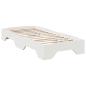 Preview: Massivholzbett ohne Matratze Stapelbar Weiß 100x200 cm