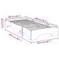 Preview: Massivholzbett ohne Matratze Stapelbar Weiß 100x200 cm