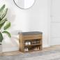 Preview: ARDEBO.de - Schuhbank Artisan-Eiche 62x32x50 cm Holzwerkstoff