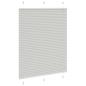 Preview: Plissee Hellgrau 110x100 cm Stoffbreite 109,4 cm Polyester