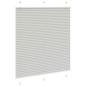 Preview: Plissee Hellgrau 120x150 cm Stoffbreite 119,4 cm Polyester