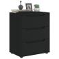 Preview: ARDEBO.de - Sideboard VISNES Schwarz 60x40x73 cm Holzwerkstoff