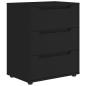 Preview: Sideboard VISNES Schwarz 60x40x73 cm Holzwerkstoff