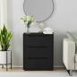 Preview: Sideboard VISNES Schwarz 60x40x73 cm Holzwerkstoff