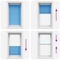 Preview: Plissee Blau 75x150 cm Stoffbreite 74,4 cm Polyester