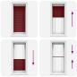 Preview: Plissee Bordeauxrot 55x100 cm Stoffbreite 54,4 cm Polyester