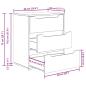 Preview: Sideboard VISNES Betongrau 60x40x73 cm Holzwerkstoff