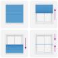 Preview: Plissee Blau 120x150 cm Stoffbreite 119,4 cm Polyester