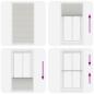 Preview: Plissee Hellgrau 105x200 cm Stoffbreite 104,4 cm Polyester