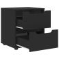 Preview: Nachttisch VISNES Schwarz 45x40x50 cm Holzwerkstoff