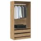 Preview: ARDEBO.de - Kleiderschrank Artisan-Eiche 100x50x200 cm Holzwerkstoff