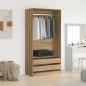Preview: Kleiderschrank Artisan-Eiche 100x50x200 cm Holzwerkstoff