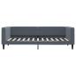 Preview: Tagesbett Ausziehbar mit Schubladen Dunkelgrau 90x200 cm Samt