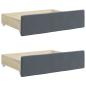 Preview: Tagesbett Ausziehbar mit Schubladen Dunkelgrau 90x200 cm Samt