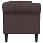 Preview: Chesterfield-Sofa 3-Sitzer Dunkelbraun Stoff
