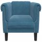 Preview: Sessel Blau Samt