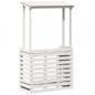 Preview: Gartenbar mit Dach Weiß 112,5x57x195,5 cm Massivholz Kiefer