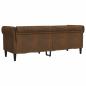 Preview: Chesterfield-Sofa 3-Sitzer Braun Stoff