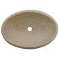 Preview: Aufsatzwaschbecken Sandfarben Oval 59x40x15 cm Keramik