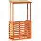 Preview: Gartenbar mit Dach Braun 112,5x57x195,5 cm Massivholz Kiefer