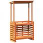 Preview: Gartenbar mit Dach Braun 112,5x57x195,5 cm Massivholz Kiefer