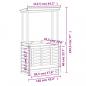 Preview: Gartenbar mit Dach Braun 112,5x57x195,5 cm Massivholz Kiefer