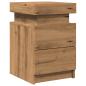 Preview: LED-Nachttische 2 Stk. Artisan-Eiche 35x39x55 cm Holzwerkstoff