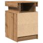 Preview: LED-Nachttische 2 Stk. Artisan-Eiche 35x39x55 cm Holzwerkstoff