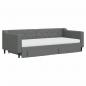 Preview: Tagesbett Ausziehbar mit Schubladen Dunkelgrau 90x200 cm Stoff