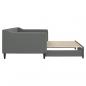 Preview: Tagesbett Ausziehbar Dunkelgrau 90x200 cm Stoff