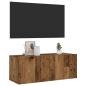 Preview: ARDEBO.de - TV-Wandschrank Altholz-Optik 80x30x30 cm Holzwerkstoff