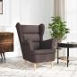 Preview: Sessel Dunkelbraun 74x84x100 cm Stoff
