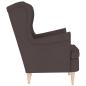Preview: Sessel Dunkelbraun 74x84x100 cm Stoff