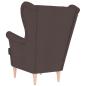 Preview: Sessel Dunkelbraun 74x84x100 cm Stoff