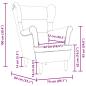 Preview: Sessel Dunkelbraun 74x84x100 cm Stoff