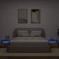Preview: Nachttisch mit LED-Leuchten Altholz-Optik 60x35x40 cm