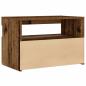 Preview: Nachttisch mit LED-Leuchten Altholz-Optik 60x35x40 cm
