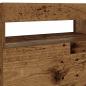 Preview: Nachttisch mit LED-Leuchten Altholz-Optik 60x35x40 cm