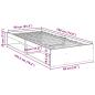 Preview: Tagesbett ohne Matratze Wachsbraun 90x190 cm Massivholz Kiefer