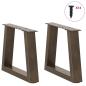 Preview: Couchtischbeine V-Form 2 Stück Naturstahl 40x(30-31,3) cm Stahl