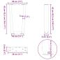 Preview: Esstisch Beine V-Form 2 Stück Naturstahl 28x(42-43,3) cm Stahl